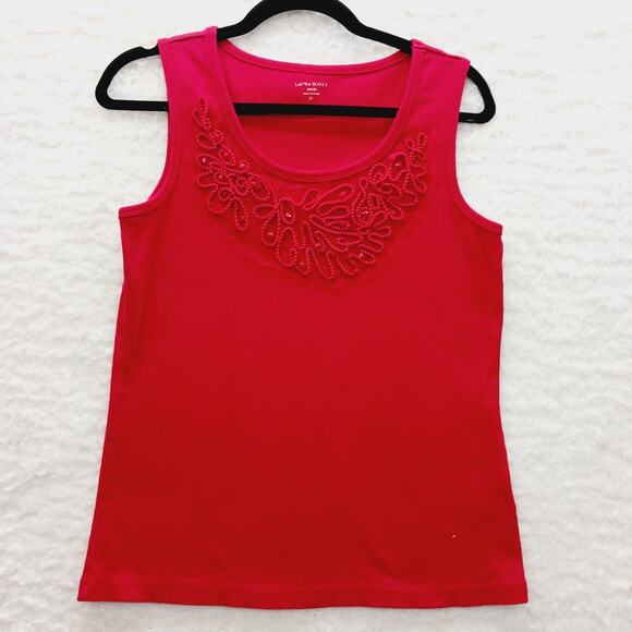 Blouse Size P Christmas Red Overlay Whimsycore Going-Out Top Maximalist Resort - Picture 2 of 10